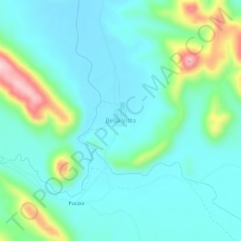 Mappa topografica Bella Vista, altitudine, rilievo