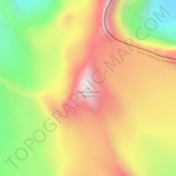 Mappa topografica Apex Mountain, altitudine, rilievo