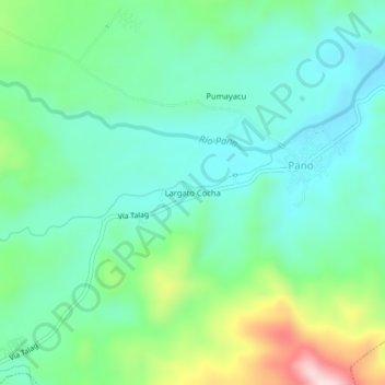 Mappa topografica Largato Cocha, altitudine, rilievo