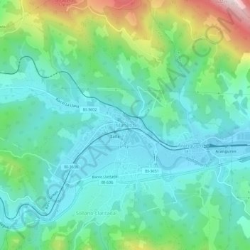 Mappa topografica Mimetiz, altitudine, rilievo