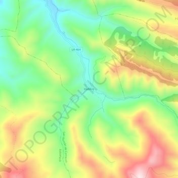 Mappa topografica Vadillos, altitudine, rilievo