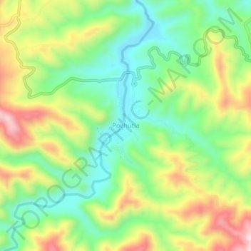 Mappa topografica Pochutla, altitudine, rilievo