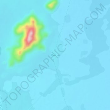 Mappa topografica Balda, altitudine, rilievo