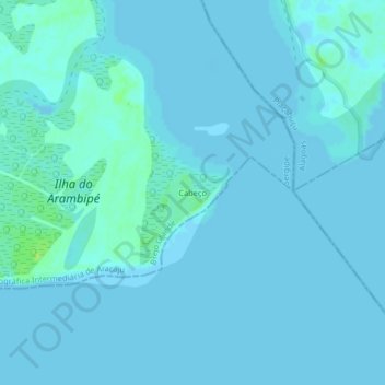 Mappa topografica Cabeço, altitudine, rilievo