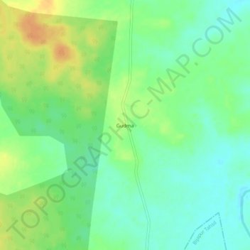 Mappa topografica Gudma, altitudine, rilievo