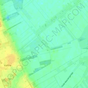 Mappa topografica Valtherblokken, altitudine, rilievo