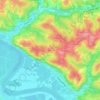 Mappa topografica Le Bourg, altitudine, rilievo