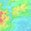 Mappa topografica Marlin, altitudine, rilievo