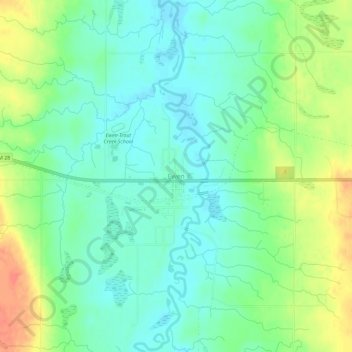 Mappa topografica Ewen, altitudine, rilievo