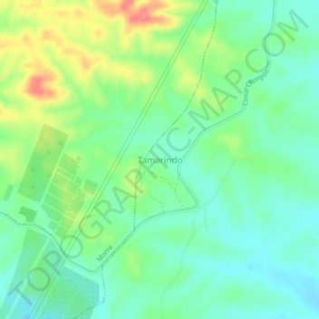 Mappa topografica Tamarindo, altitudine, rilievo