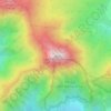 Mappa topografica Cerro Manquehue, altitudine, rilievo