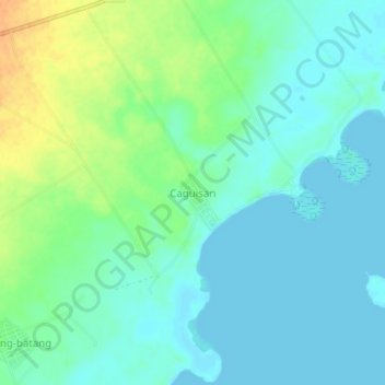 Mappa topografica Caguisan, altitudine, rilievo