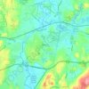Mappa topografica Devens, altitudine, rilievo