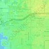 Mappa topografica Rosedale North, altitudine, rilievo