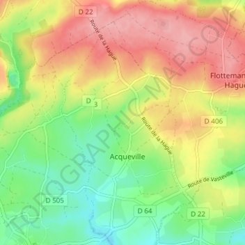 Mappa topografica Hameau Bigot, altitudine, rilievo