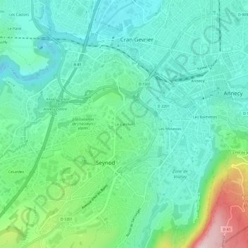 Mappa topografica Le Carillon, altitudine, rilievo