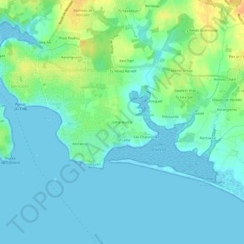Mappa topografica Letty Huella, altitudine, rilievo