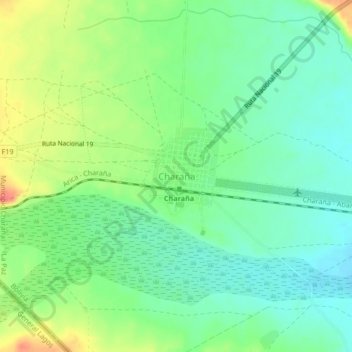 Mappa topografica Charaña, altitudine, rilievo