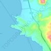 Mappa topografica Culebras, altitudine, rilievo