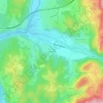 Mappa topografica Menestruel, altitudine, rilievo