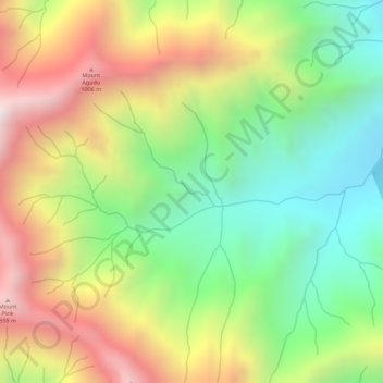 Mappa topografica Mount Pink, altitudine, rilievo