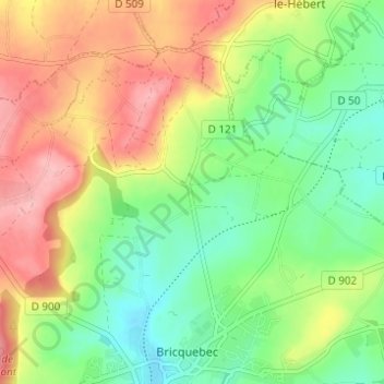 Mappa topografica La Croix Blanche, altitudine, rilievo
