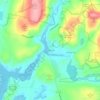 Mappa topografica Hamburg, altitudine, rilievo