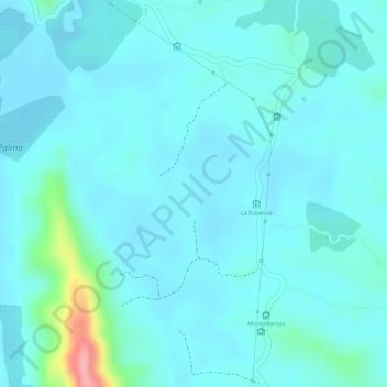 Mappa topografica El Totumo, altitudine, rilievo