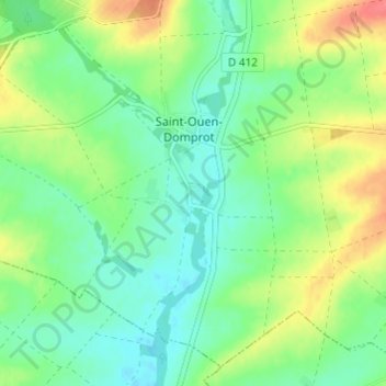 Mappa topografica Saint-Étienne, altitudine, rilievo
