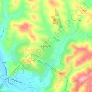 Mappa topografica Gaillard du Bosc, altitudine, rilievo