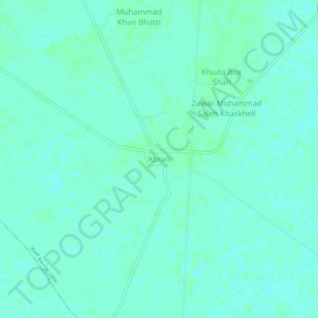 Mappa topografica Abran, altitudine, rilievo