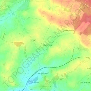 Mappa topografica Froid Fonds, altitudine, rilievo