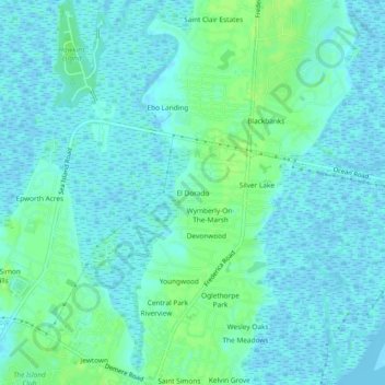 Mappa topografica El Dorado, altitudine, rilievo