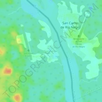 Mappa topografica San Felipe, altitudine, rilievo