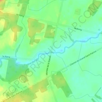 Mappa topografica Peveril, altitudine, rilievo
