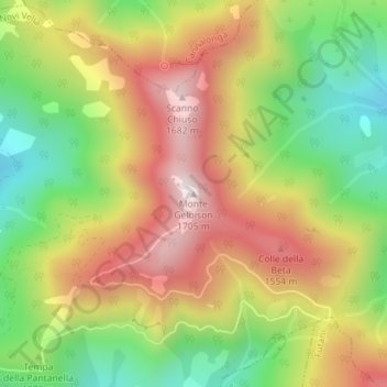 Mappa topografica Novi Velia, altitudine, rilievo