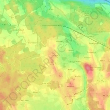 Mappa topografica Kulbing, altitudine, rilievo