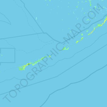 Mappa topografica Conch Key, altitudine, rilievo