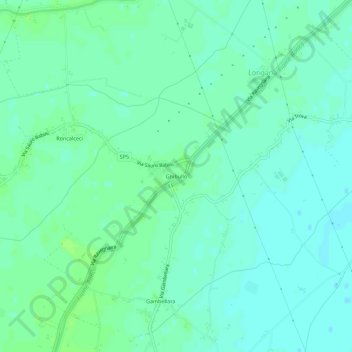 Mappa topografica Ghibullo, altitudine, rilievo