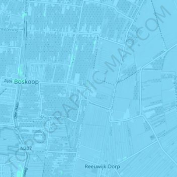 Mappa topografica Draaibrug, altitudine, rilievo