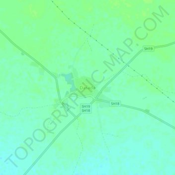 Mappa topografica Dasada, altitudine, rilievo