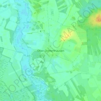Mappa topografica Ober Ochtenhausen, altitudine, rilievo