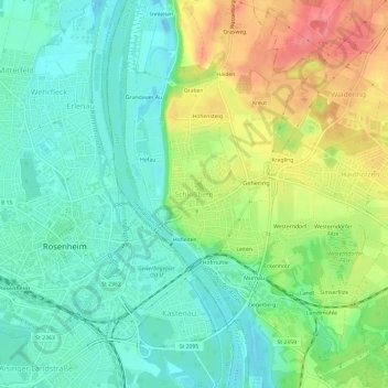 Mappa topografica Schloßberg, altitudine, rilievo
