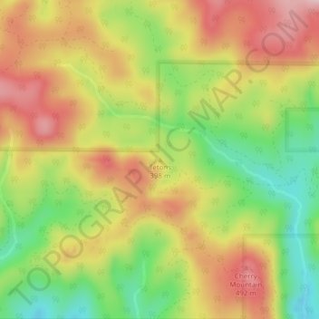 Mappa topografica Tetons, altitudine, rilievo