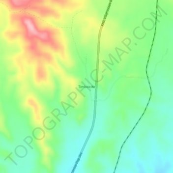 Mappa topografica Timboicito, altitudine, rilievo