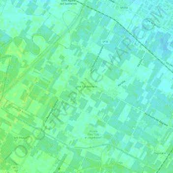 Mappa topografica Villa San Martino, altitudine, rilievo