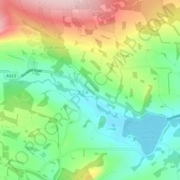 Mappa topografica Forneth, altitudine, rilievo