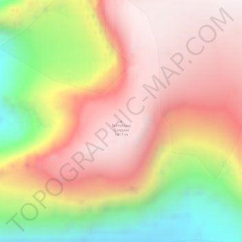 Mappa topografica Sermitsiap Qaqqaat, altitudine, rilievo