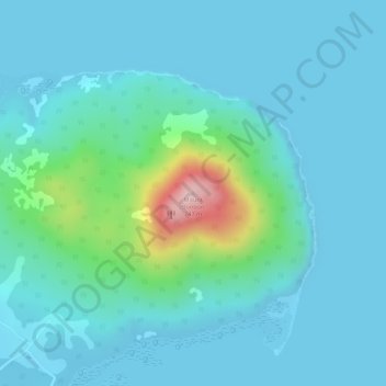 Mappa topografica Mount Bonbon, altitudine, rilievo