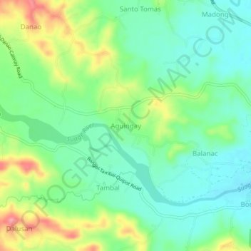 Mappa topografica Aguingay, altitudine, rilievo